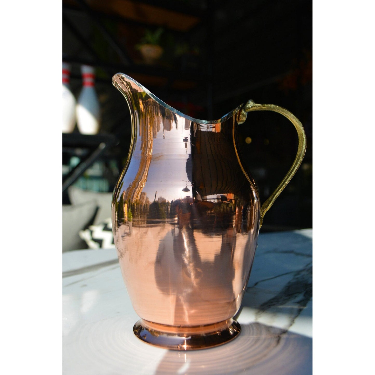 Handmade Copper Pot, Copper Pitcher, 1.5 Liters Pitcher, Vintage Copper Pitcher, Unique Copper Pot, Copper Kitchen Decor