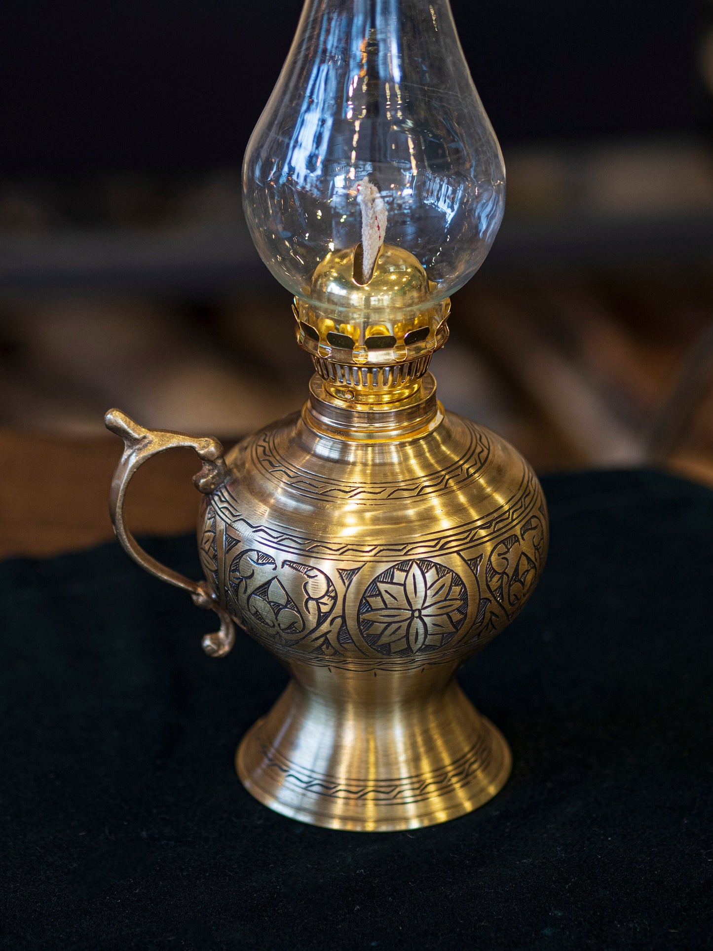 Oil Lamp, Vintage Oil Lamp, Decorative Brass Oil Lamp, Brass Oil Lantern
