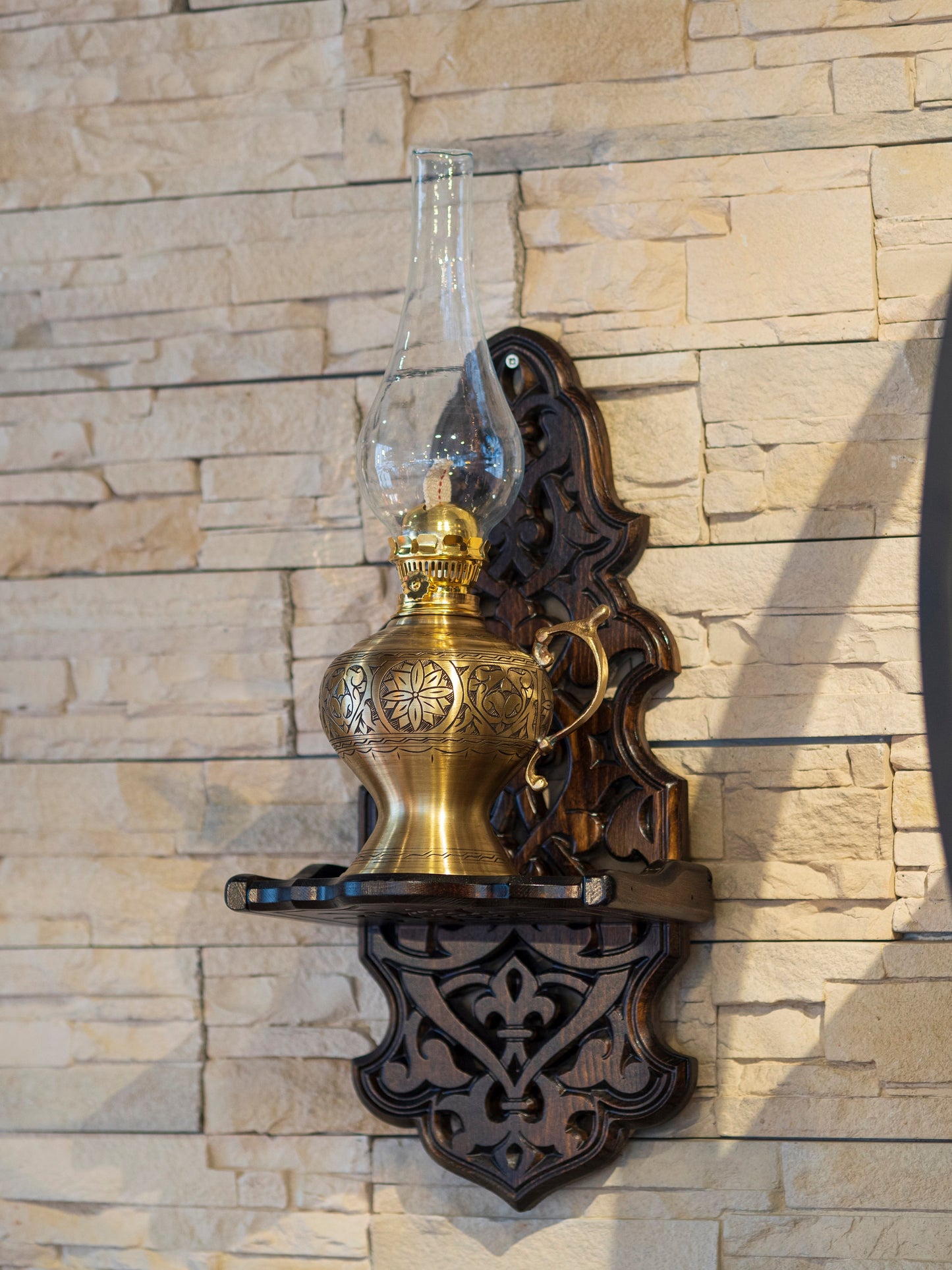 Oil Lamp, Vintage Oil Lamp, Decorative Brass Oil Lamp, Brass Oil Lantern