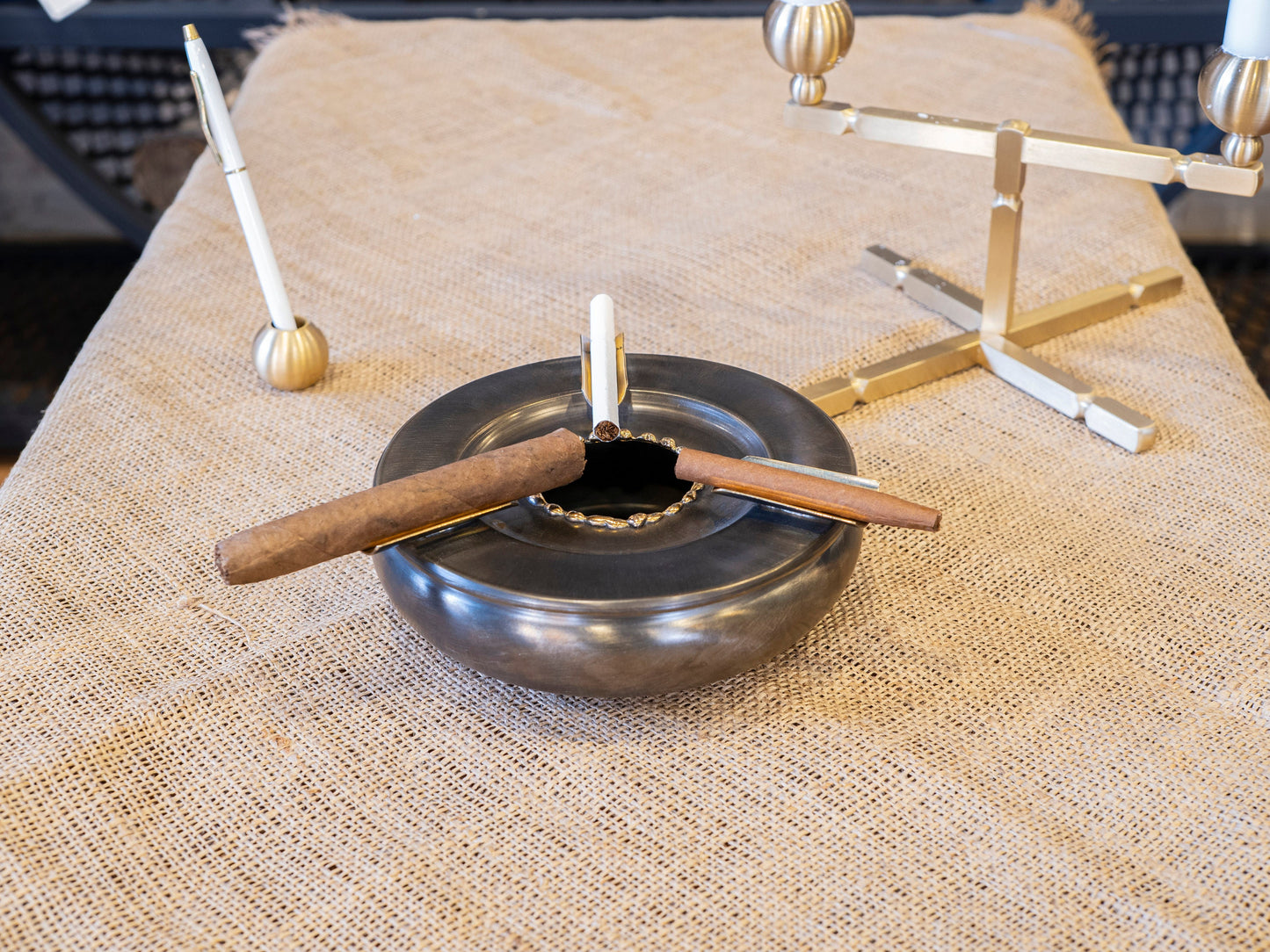 Decorative Brass Ashtray, 3 Size Options