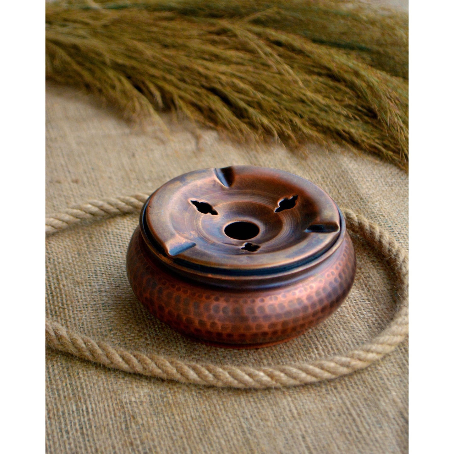 Handmade Hammered Copper Ashtray, 3 Size Options