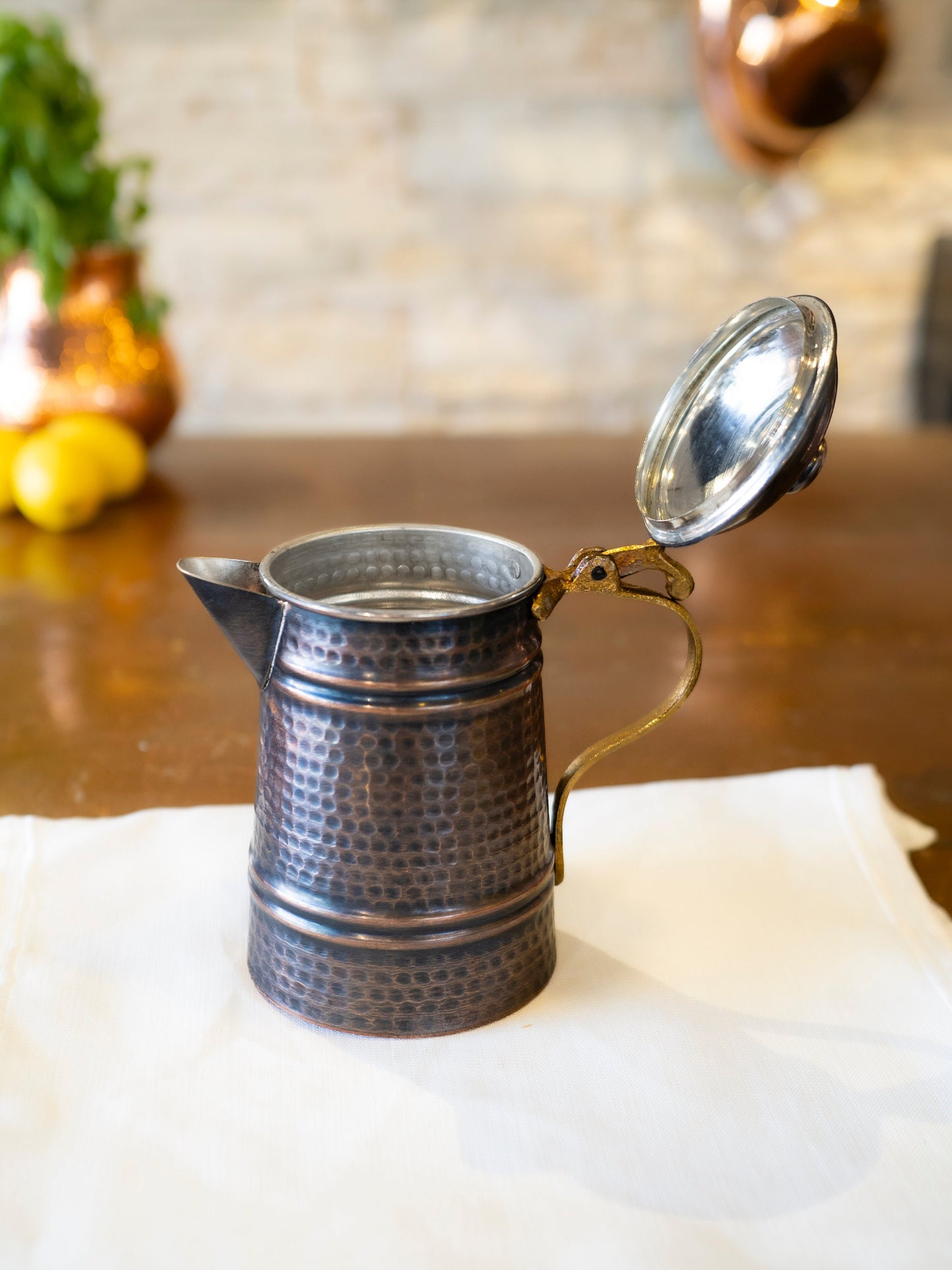 Handmade Copper Pitcher Water Jug, Copper Milk Pitcher, Vintage Copper Pot, Solid Copper Pitcher, Handcrafted Jug Pitcher Antique Copper