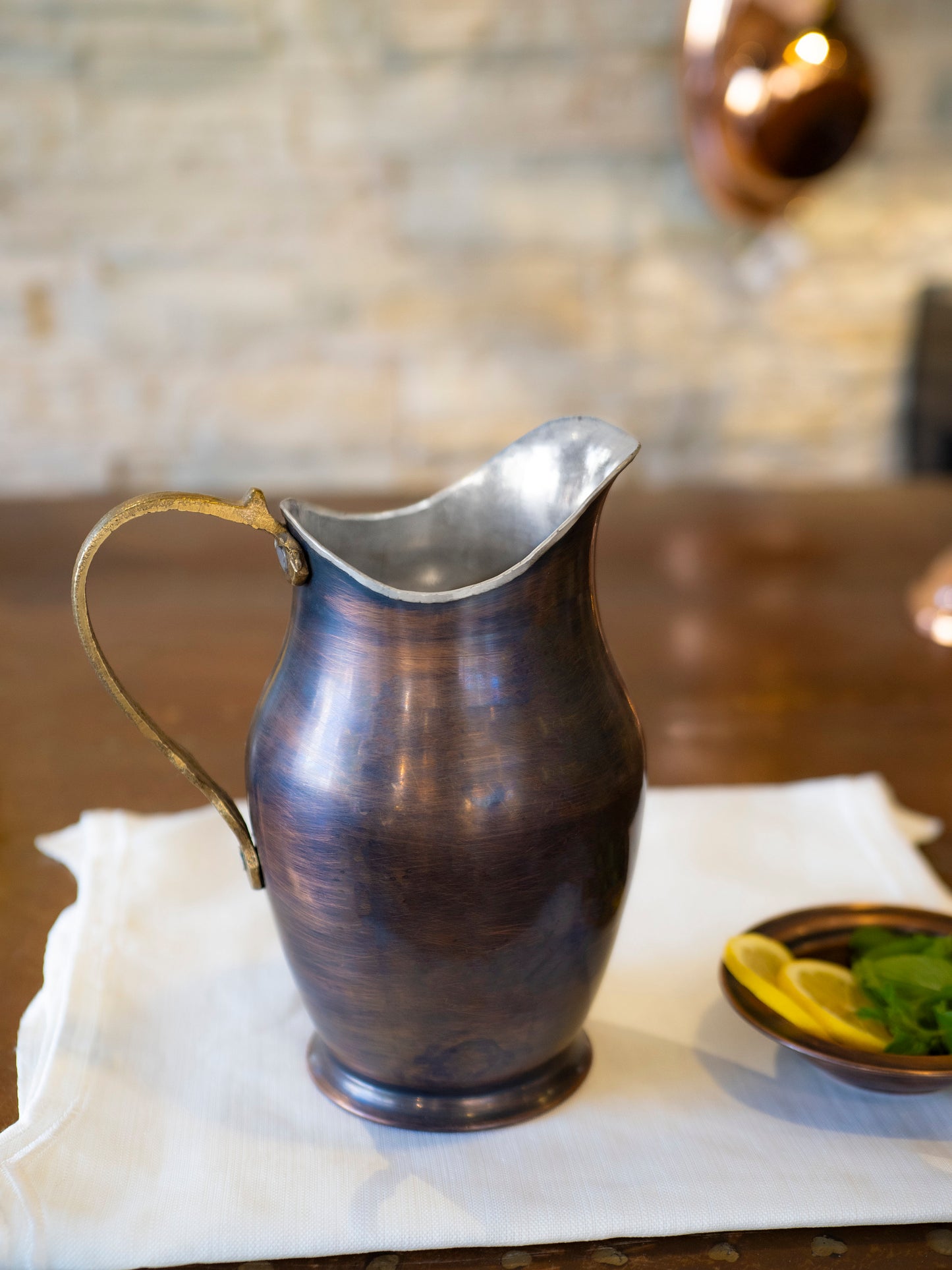Handmade Copper Pot, Copper Pitcher, 1.5 Liters Pitcher, Vintage Copper Pitcher, Unique Copper Pot, Copper Kitchen Decor