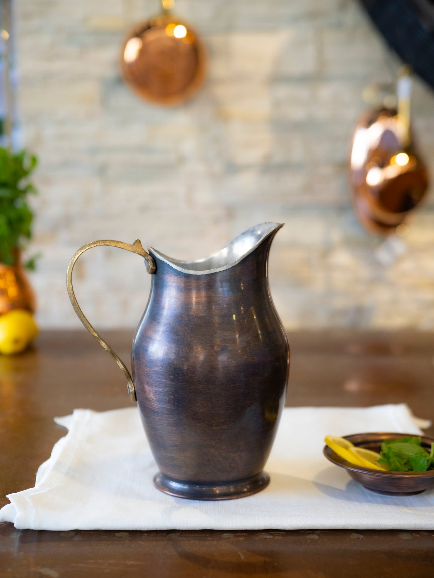 Handmade Copper Pot, Copper Pitcher, 1.5 Liters Pitcher, Vintage Copper Pitcher, Unique Copper Pot, Copper Kitchen Decor