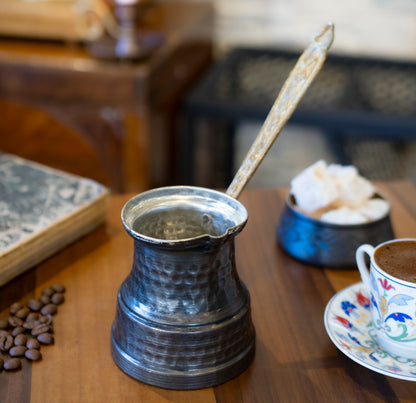 Copper Coffee Pot, Turkish Coffee Pot, Handmade Copper Coffee Pot Set, Turkish Coffee Pot Set, Vintage Coffee Pot Set