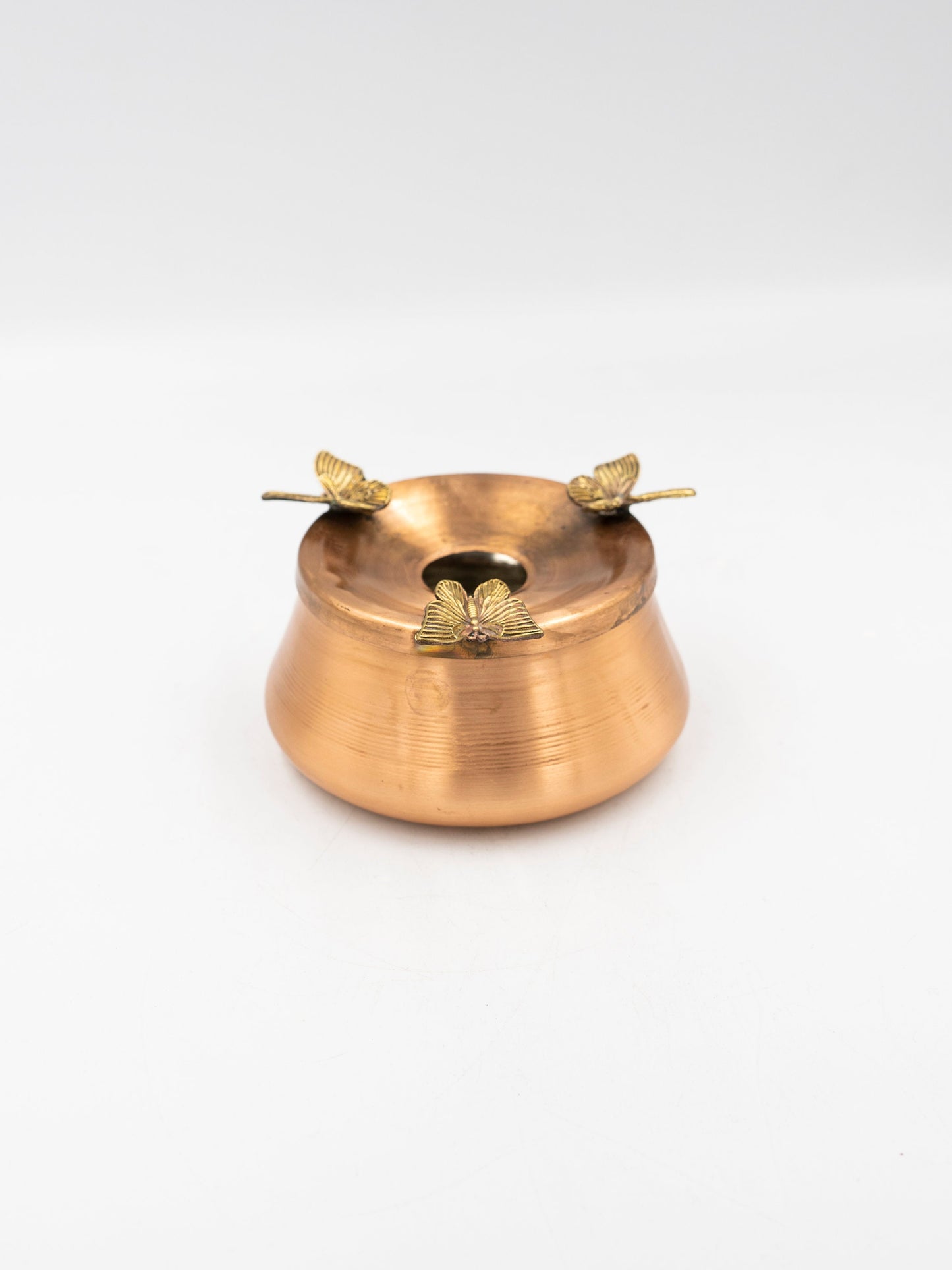 Copper Ashtray, Butterfly Detailed