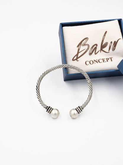 Copper Bracelet, Silver Plated Copper