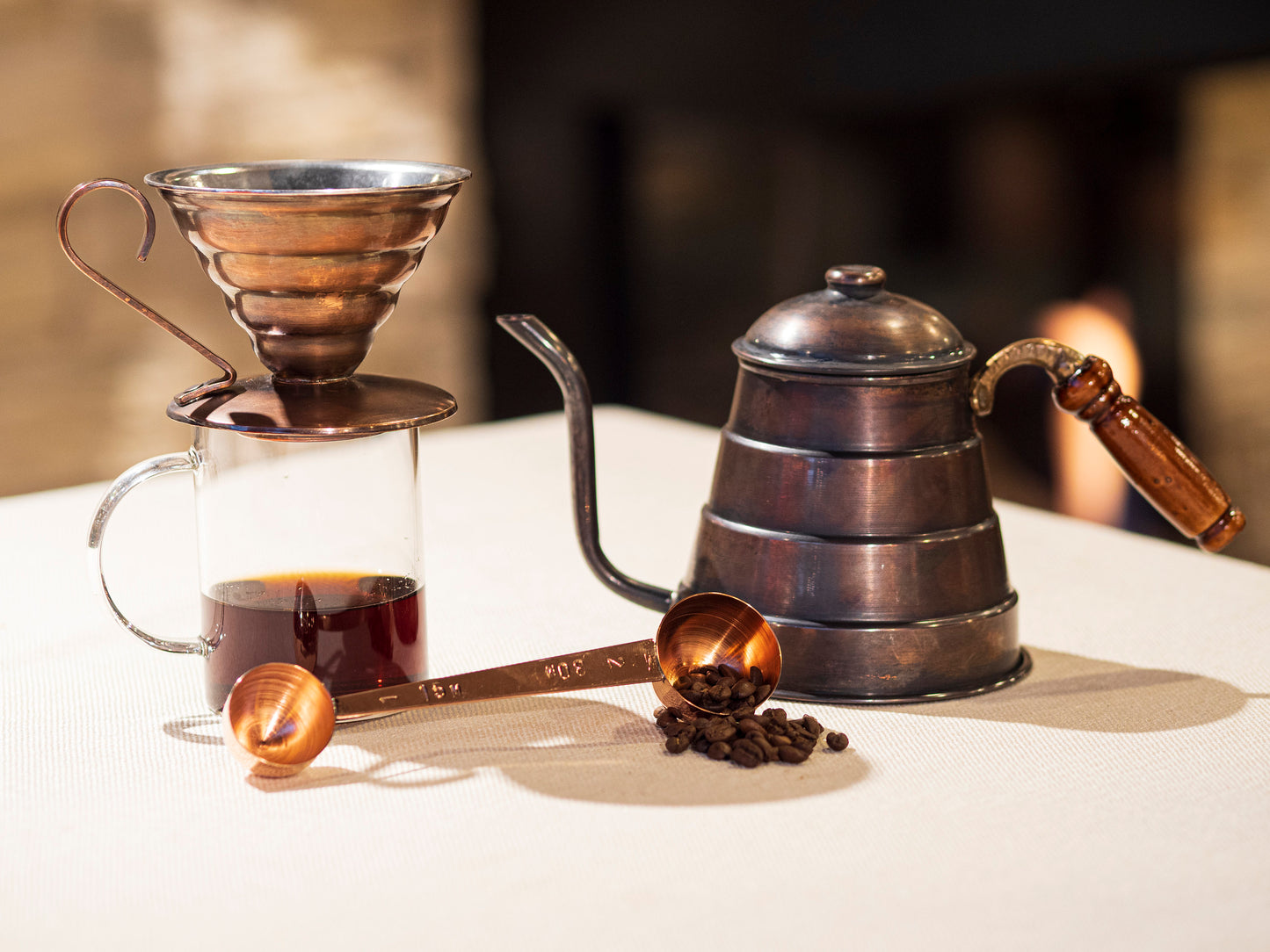 Copper Filter Coffee Set