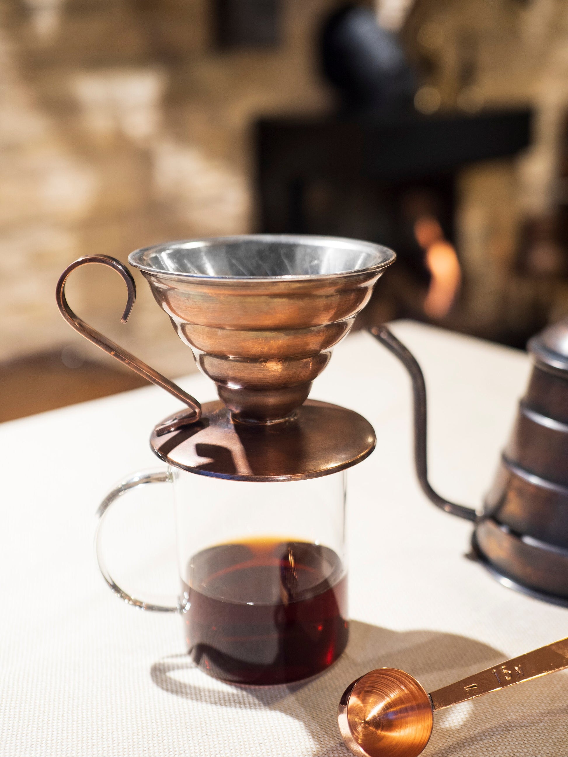 Copper Filter Coffee Set