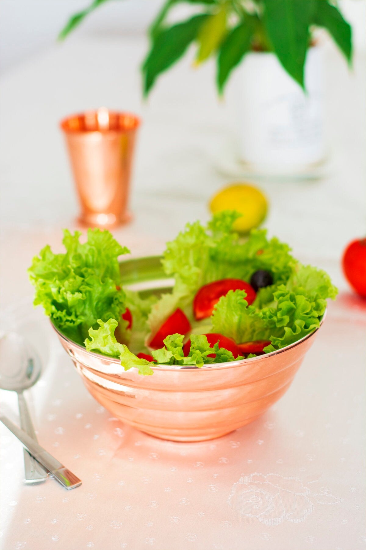 Copper Salad Bowl