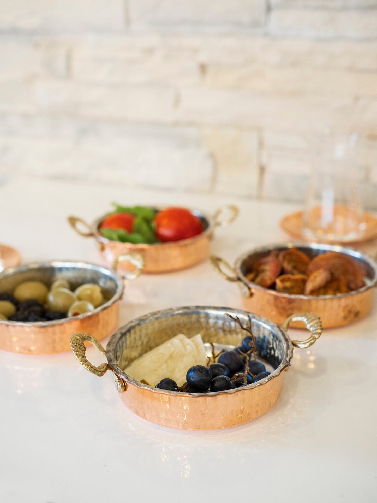 Copper Snack Plates