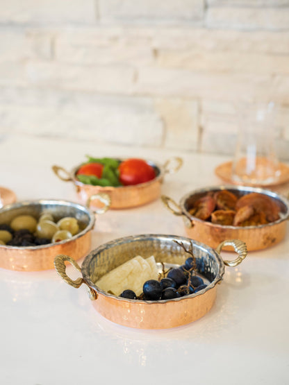 Copper Snack Plates