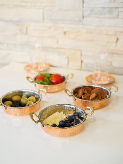 Copper Snack Plates