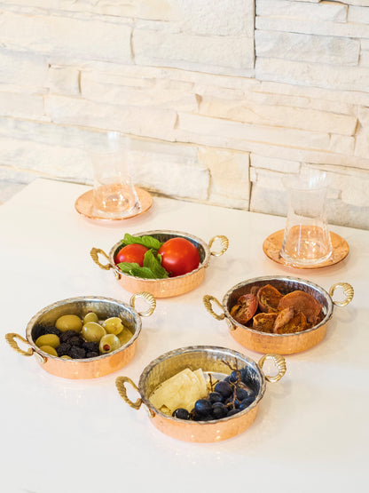 Copper Snack Plates