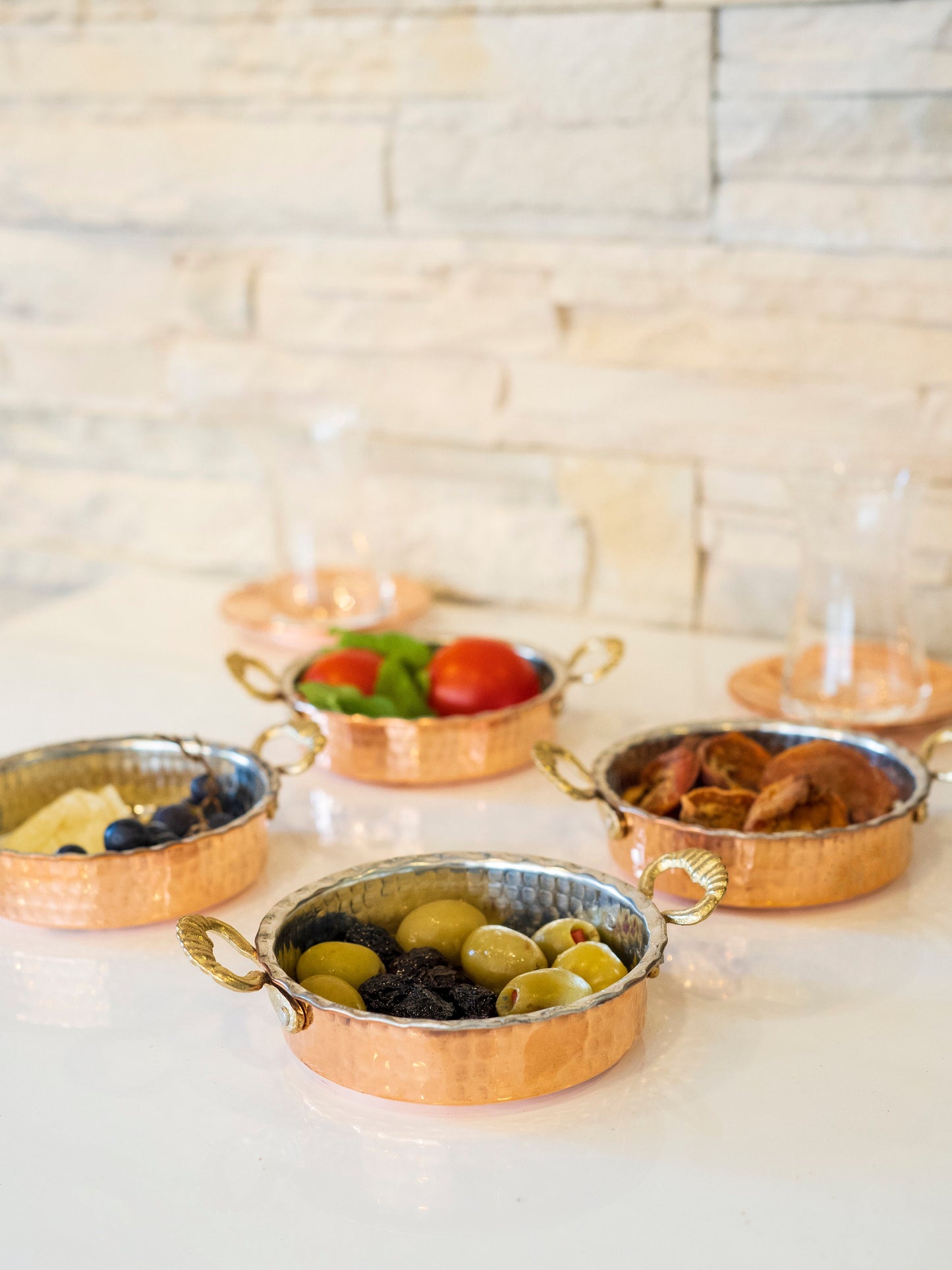 Copper Snack Plates