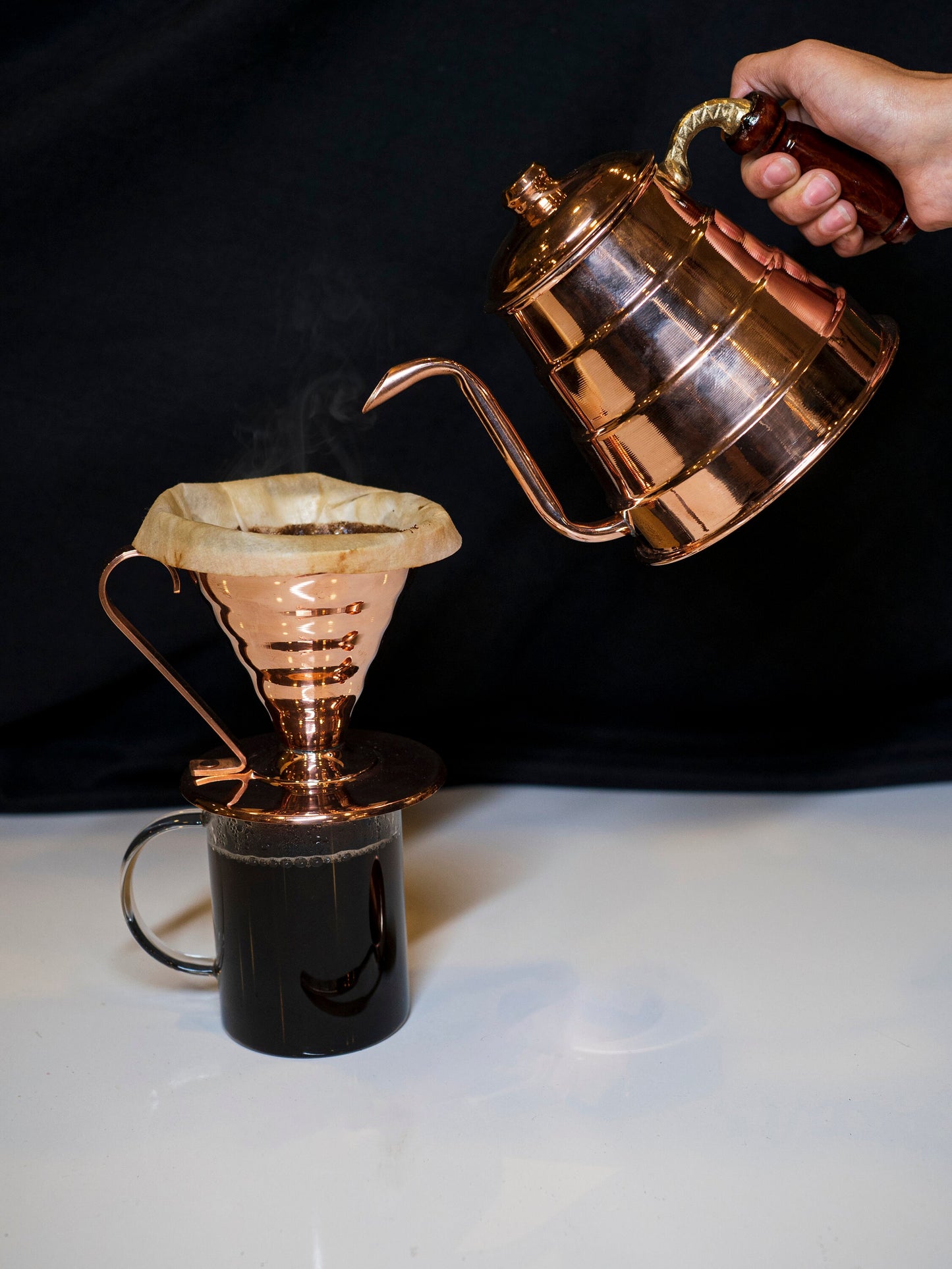 Copper v60 Pour Over Filter Coffee Set
