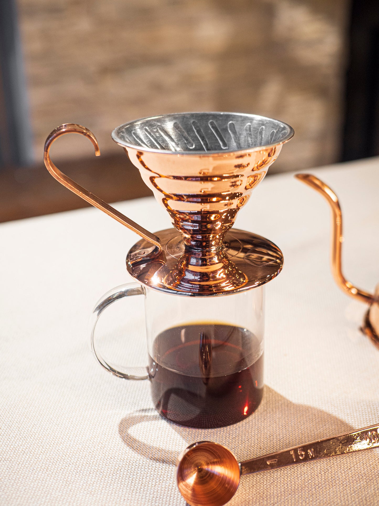 Copper v60 Pour Over Filter Coffee Set