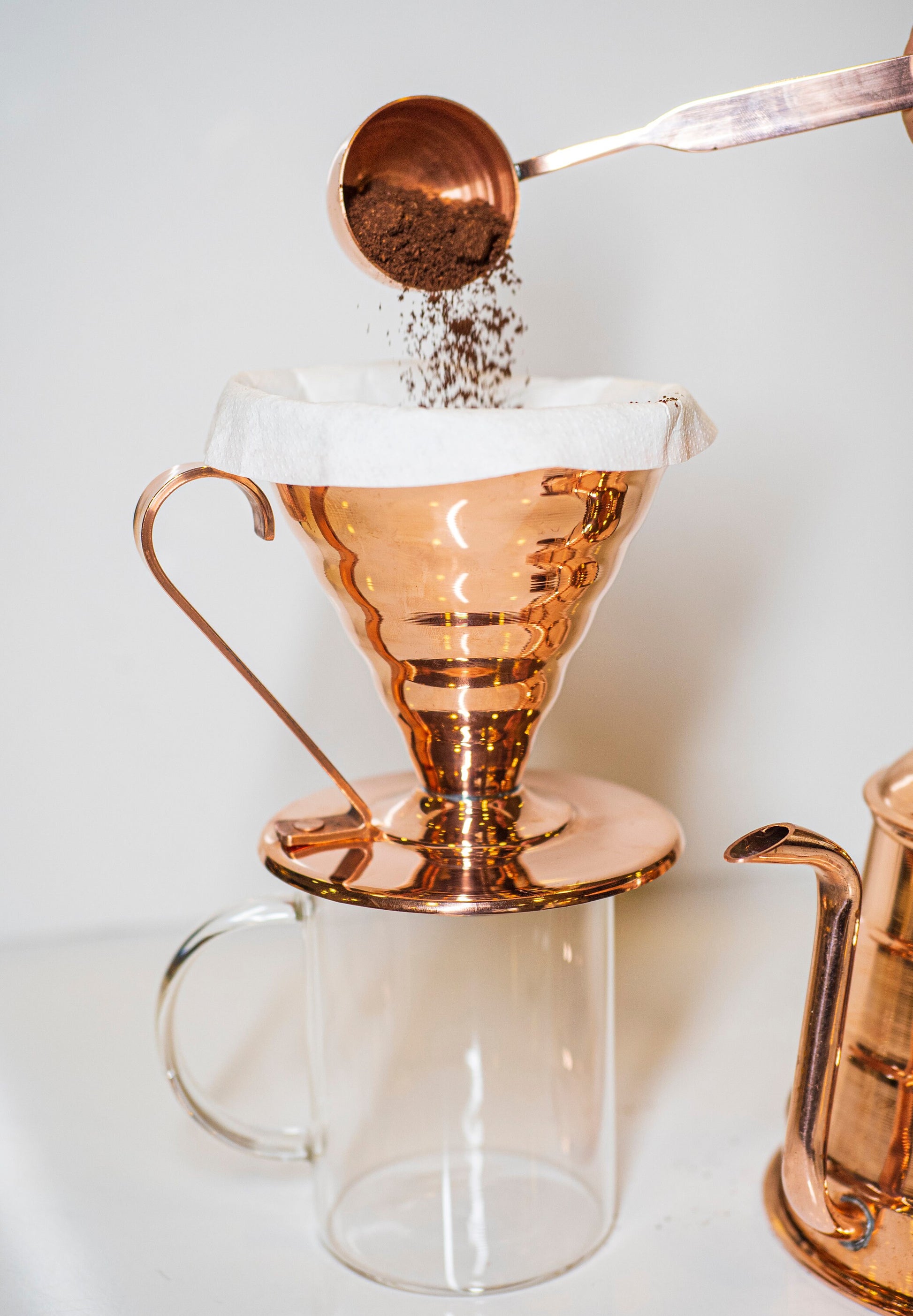 Copper v60 Pour Over Filter Coffee Set