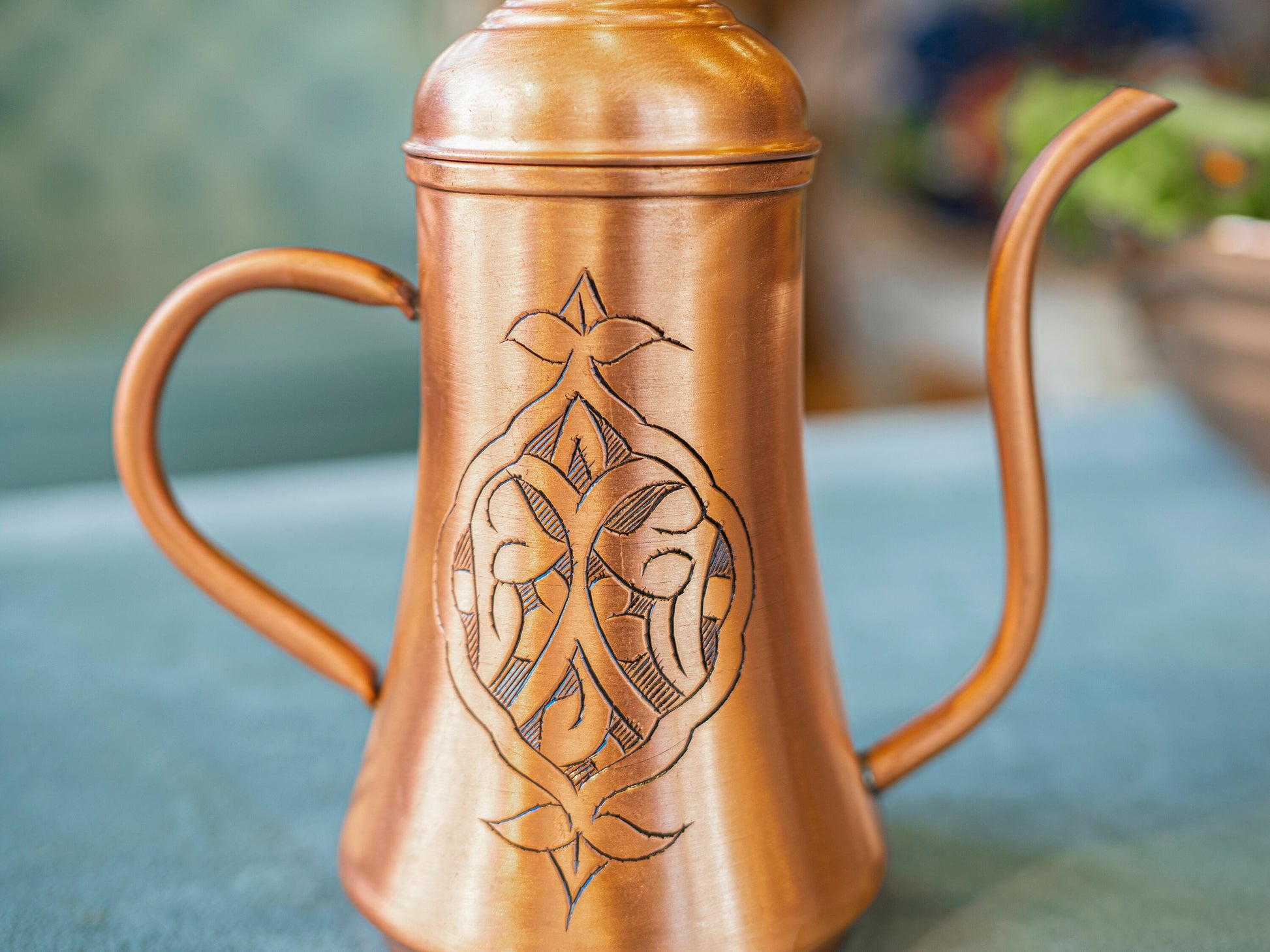 Engraved Copper Oil Dispenser