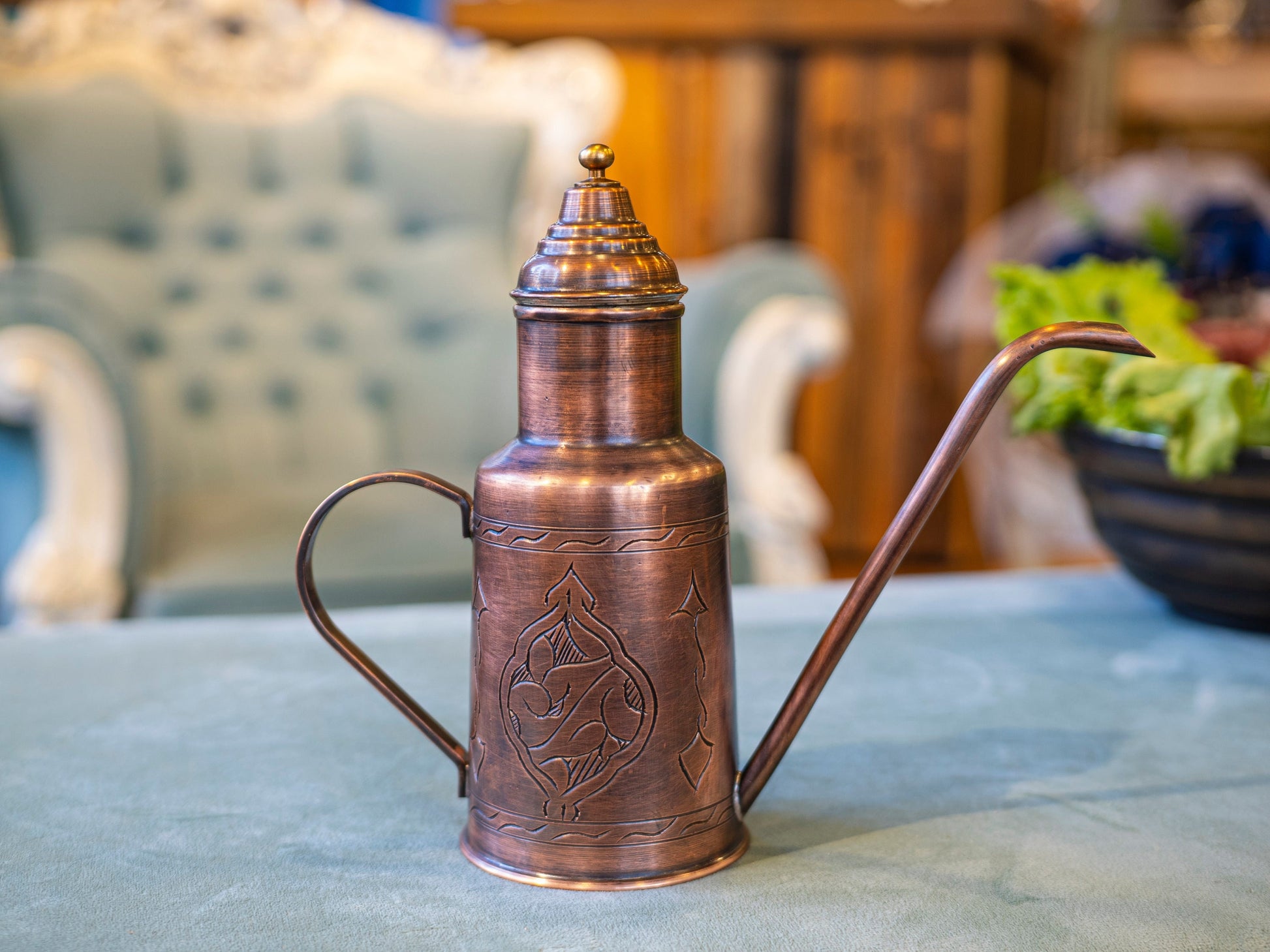 Engraved Copper Oil Dispenser model 1