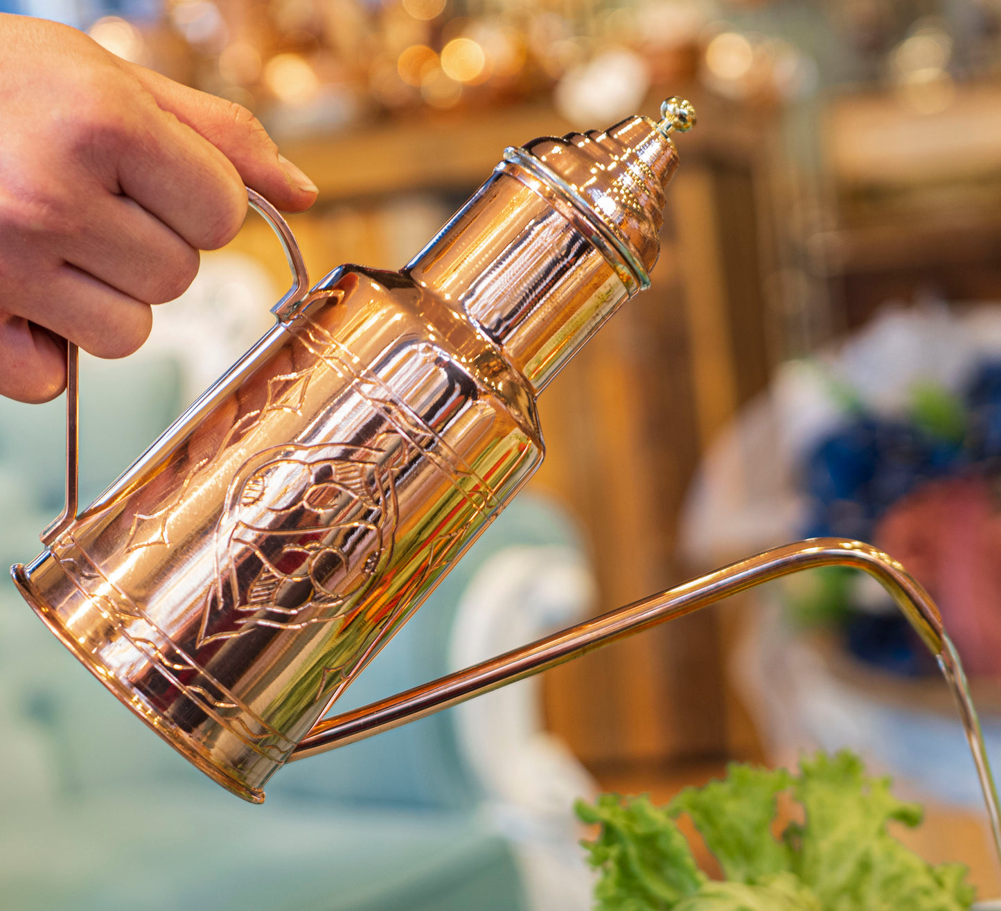 Engraved Copper Oil Dispenser model 1