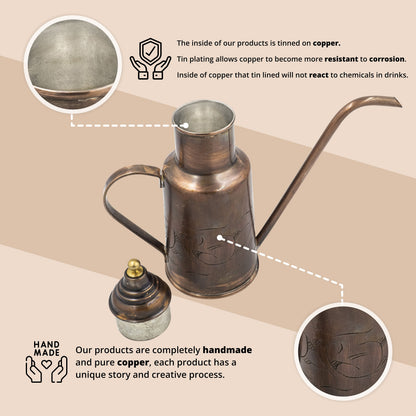 Engraved Copper Oil Dispenser model 1