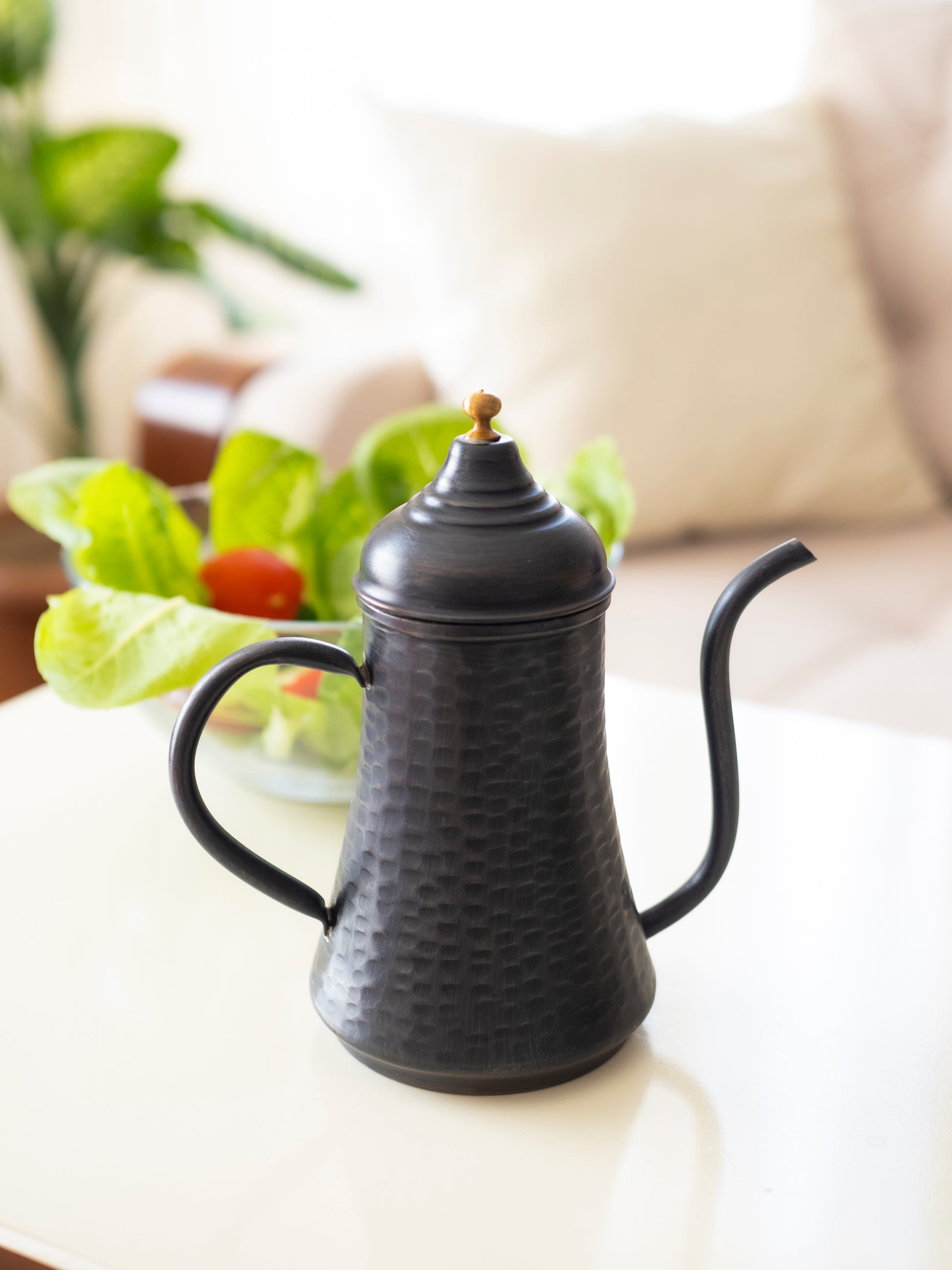 Hammered Copper Oil Dispenser, Oxidized Copper