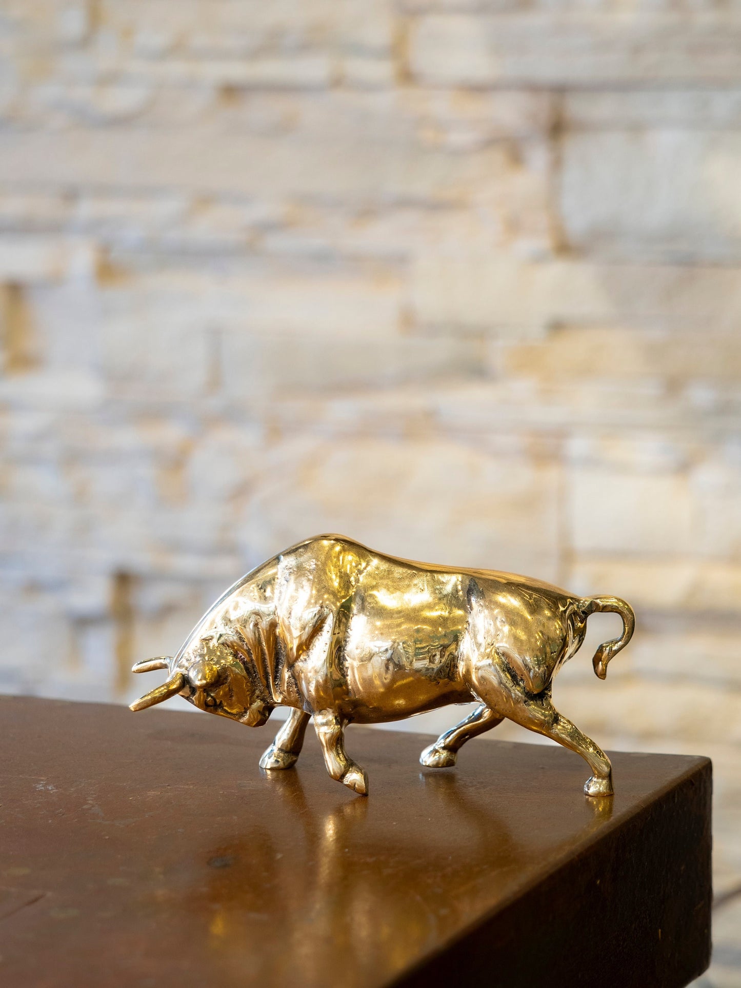 Solid Brass Spanish Bull Figurine