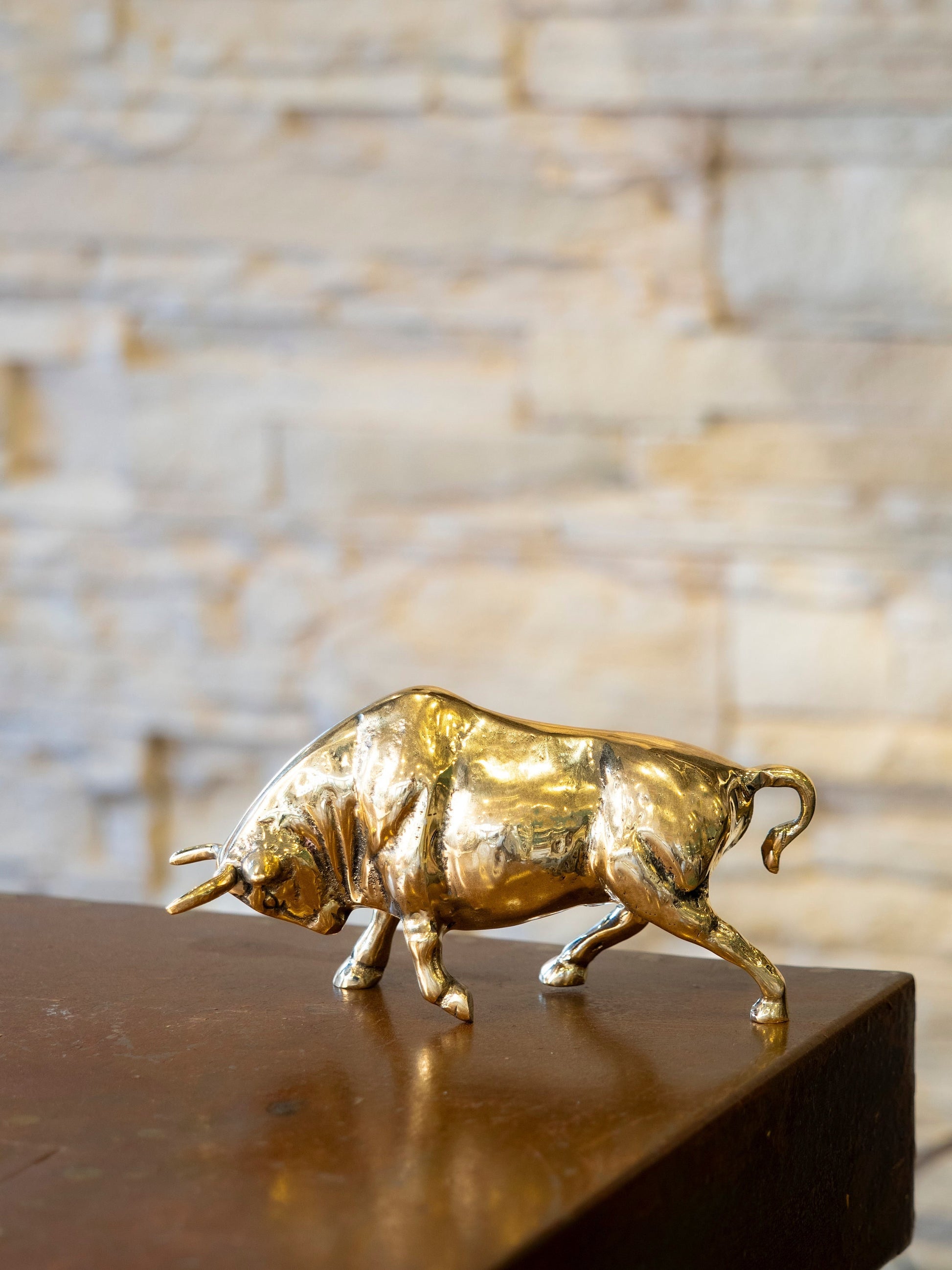 Solid Brass Spanish Bull Figurine