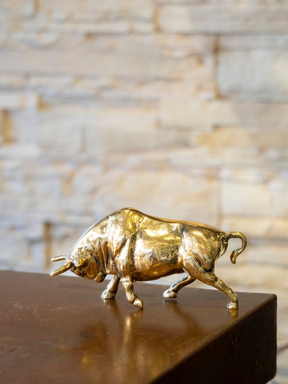 Solid Brass Spanish Bull Figurine