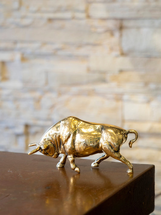Solid Brass Spanish Bull Figurine