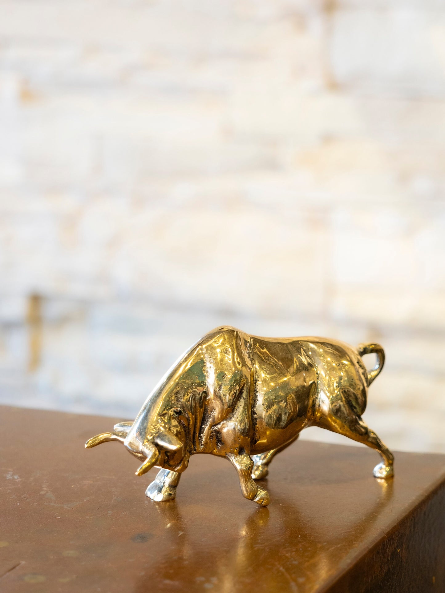 Solid Brass Spanish Bull Figurine