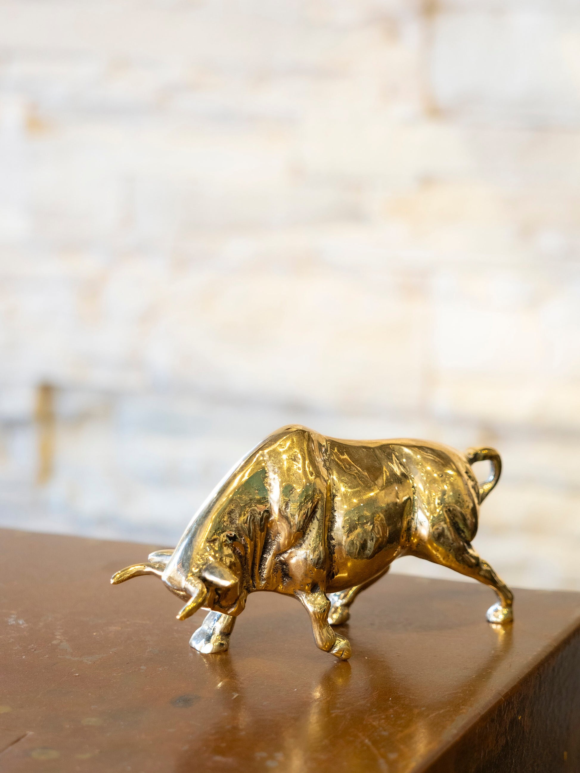 Solid Brass Spanish Bull Figurine