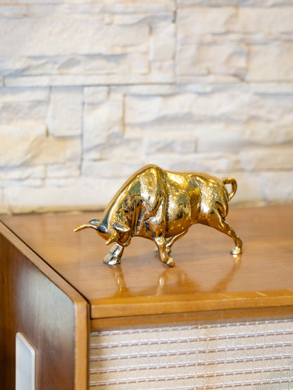 Solid Brass Spanish Bull Figurine