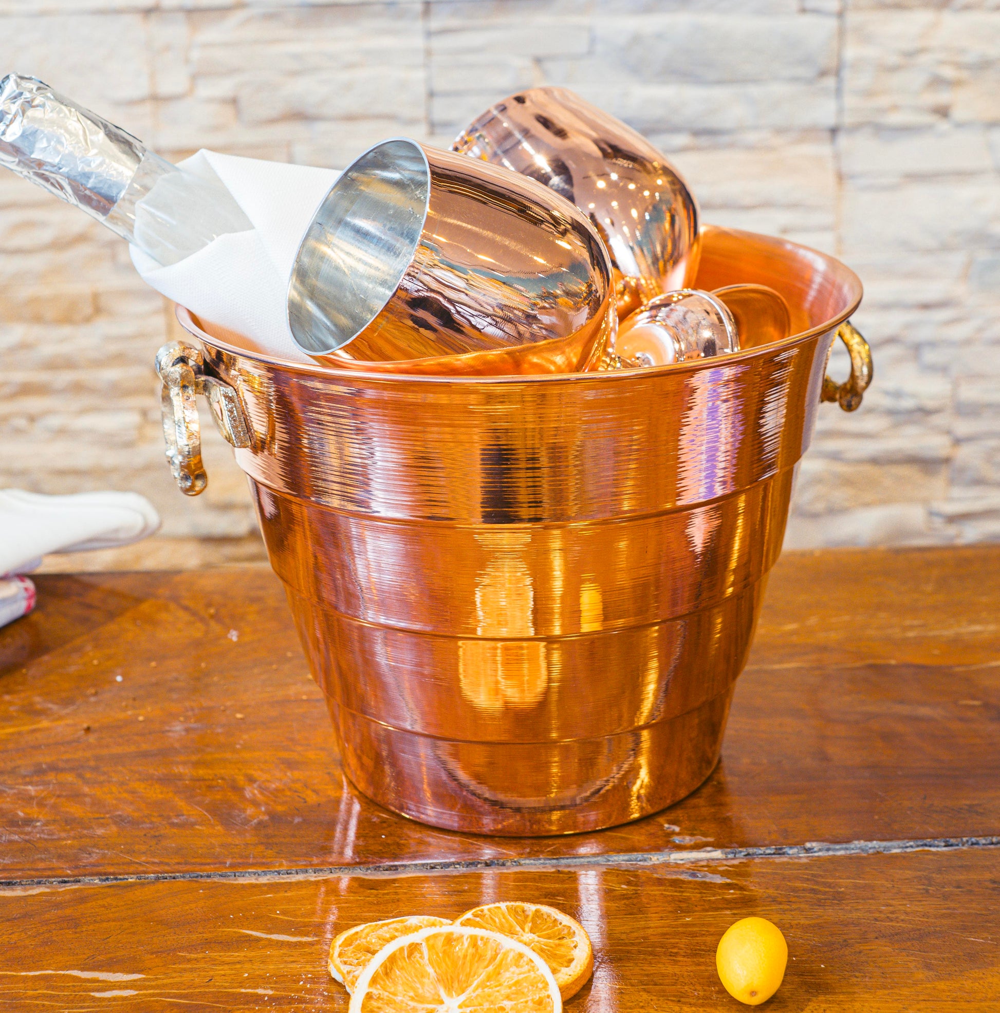 Handmade Copper Ice Bucket, Wine Bucket, Champagne Bucket, Antique Look Decorative Bucket