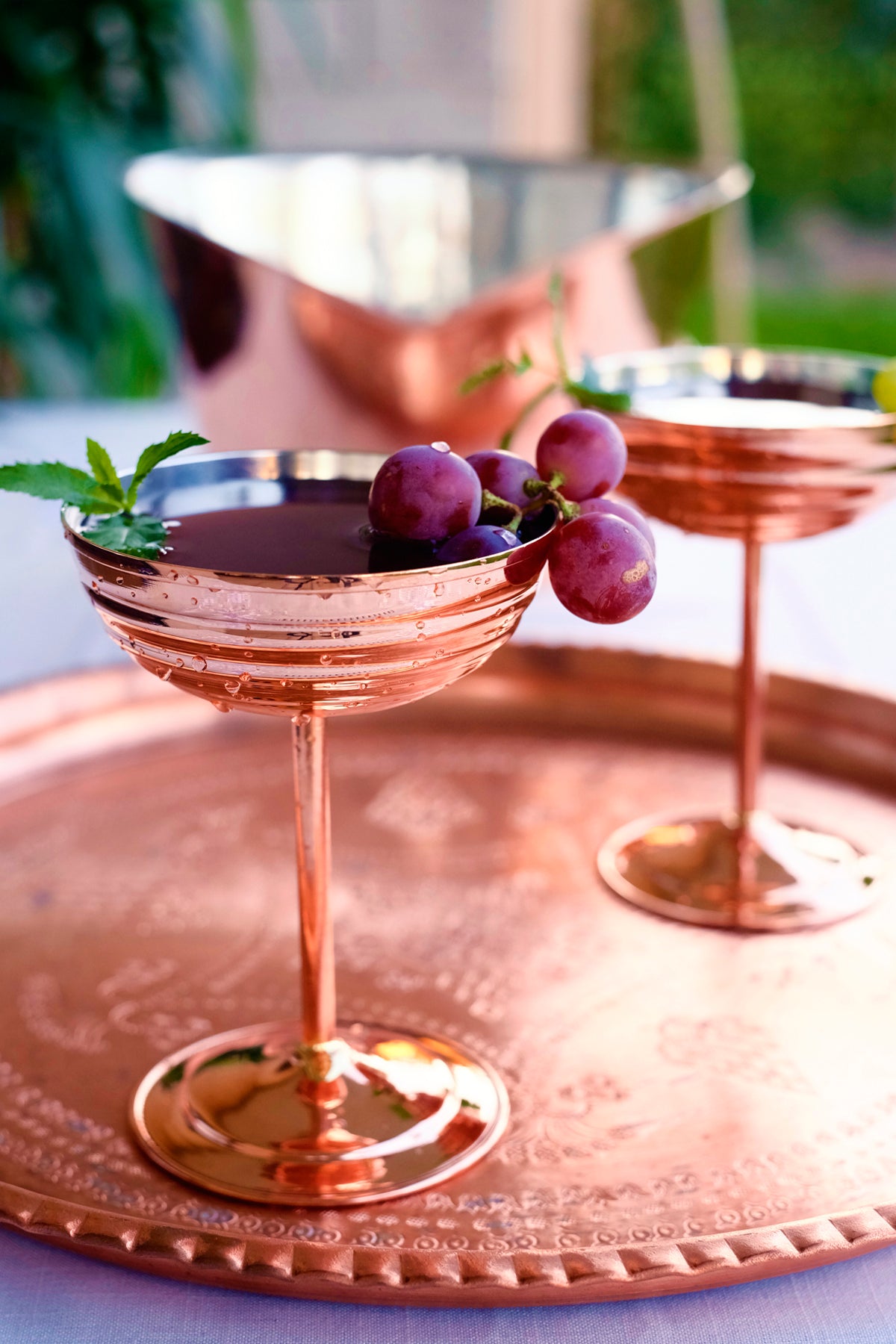 Copper Cocktail Glass, Copper Martini Cocktail Glass, Copper Glass Handmade Copper Glass, Handmade Gift