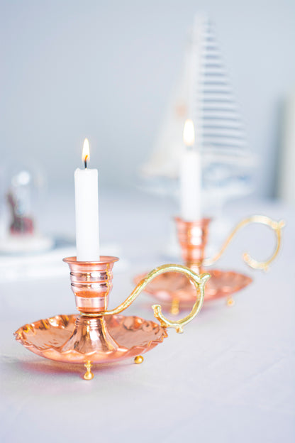 Handmade Copper Candle Holder, Candlestick Holder, 4 Color Options