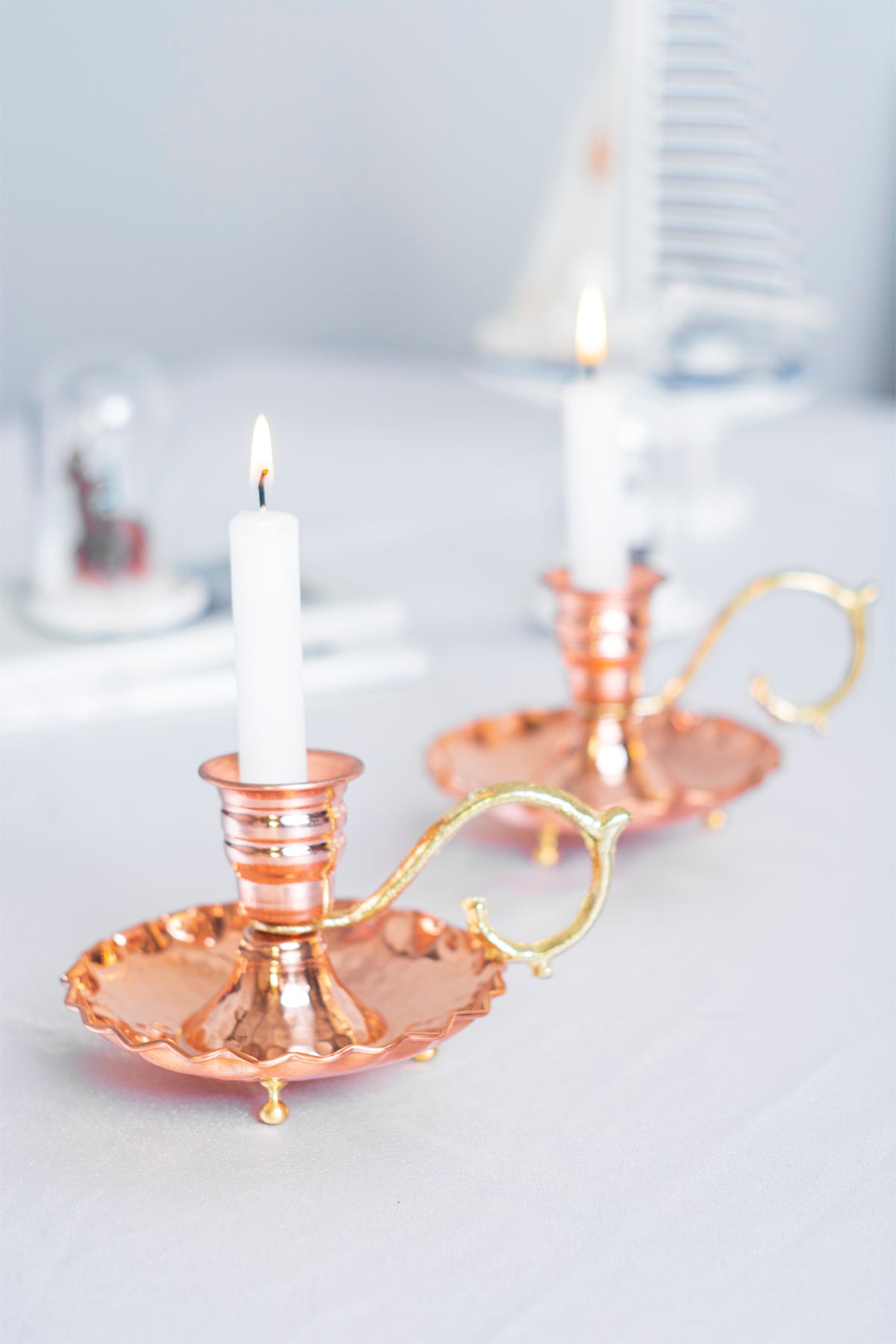 Handmade Copper Candle Holder, Candlestick Holder, 4 Color Options