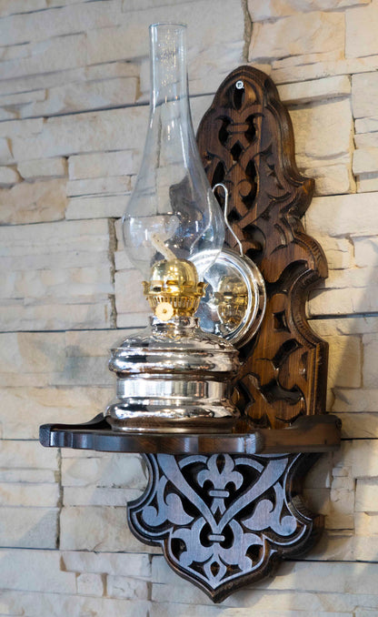 Decorative Copper Oil Lamp, Vintage Oil Lamp, 3 Color Options