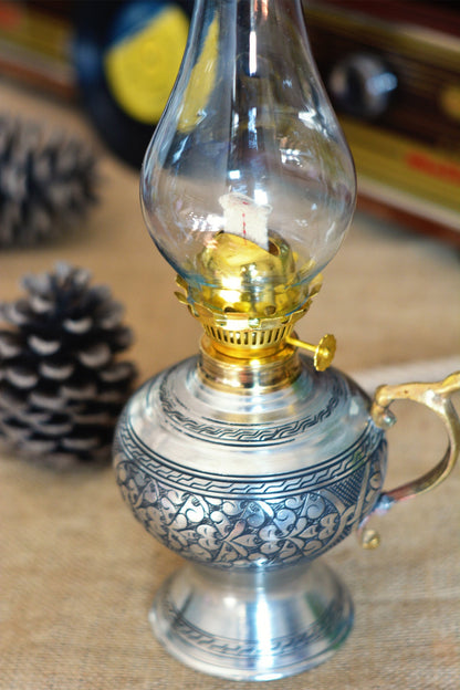 Copper Oil Lamp, Vintage Oil Lamp, Decorative Copper Oil Lamp, Copper Oil Lantern