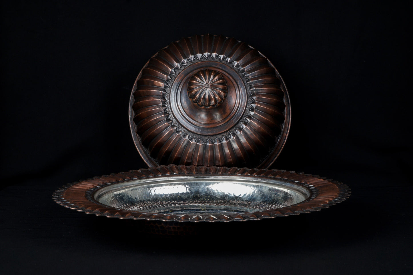 Handmade Special Design Copper Serving Plate