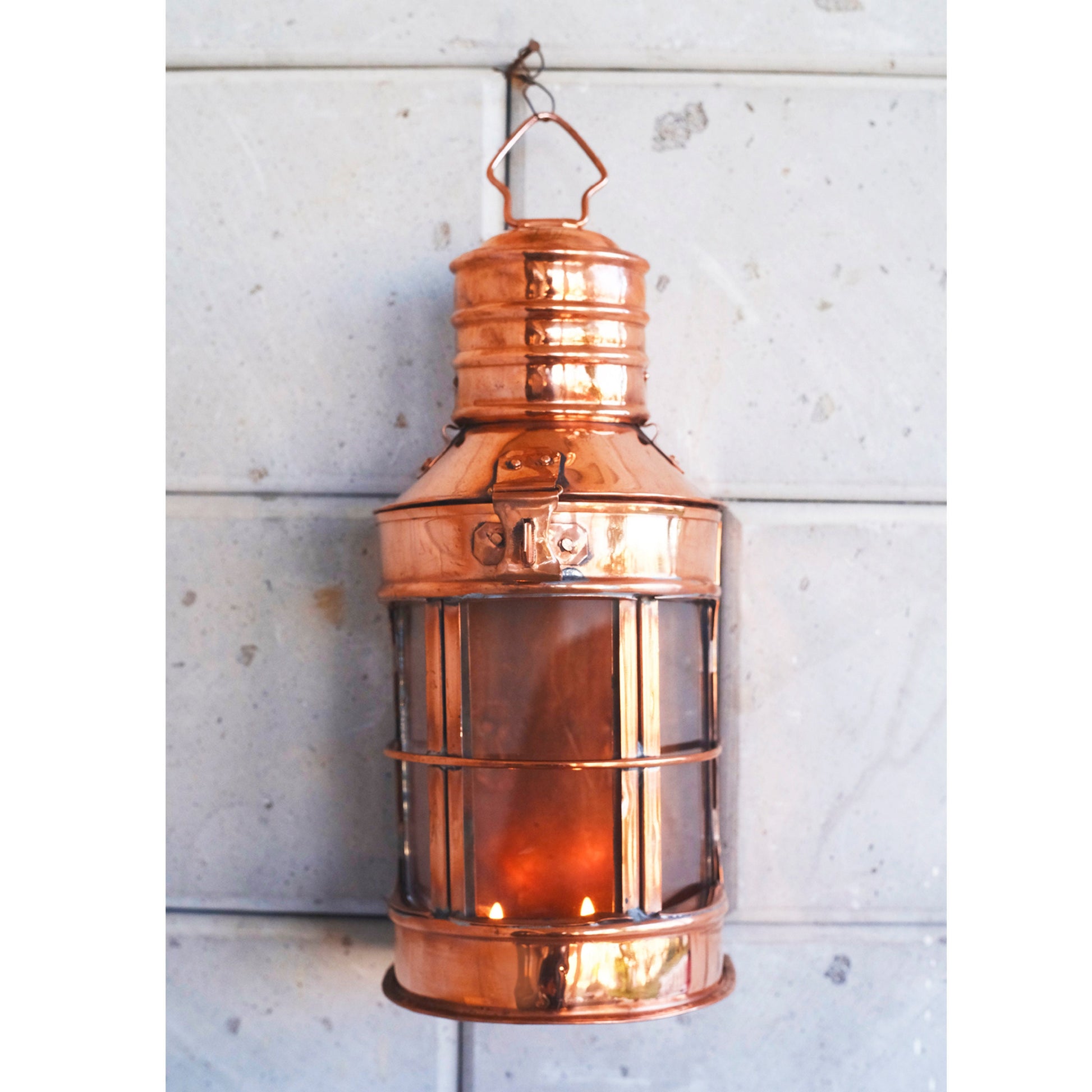 Handmade Vintange Style Copper Lantern, 2 Color Options