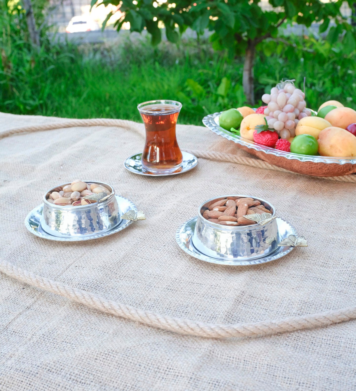 Handmade Copper Appetizer Plate set of 2