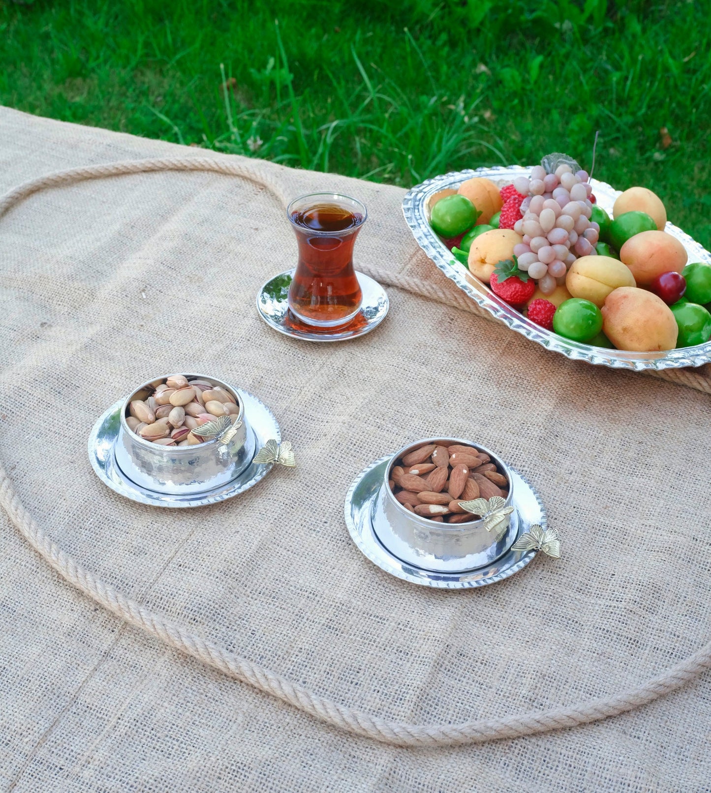 Handmade Copper Appetizer Plate set of 2