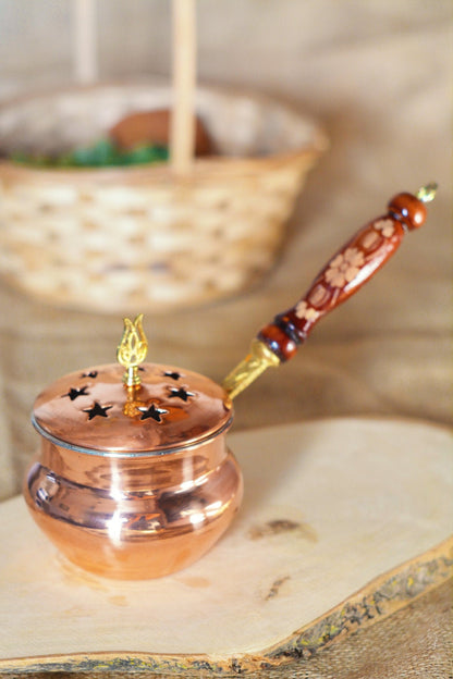 Handmade Chubby Model Copper Censer, 2 Color Options