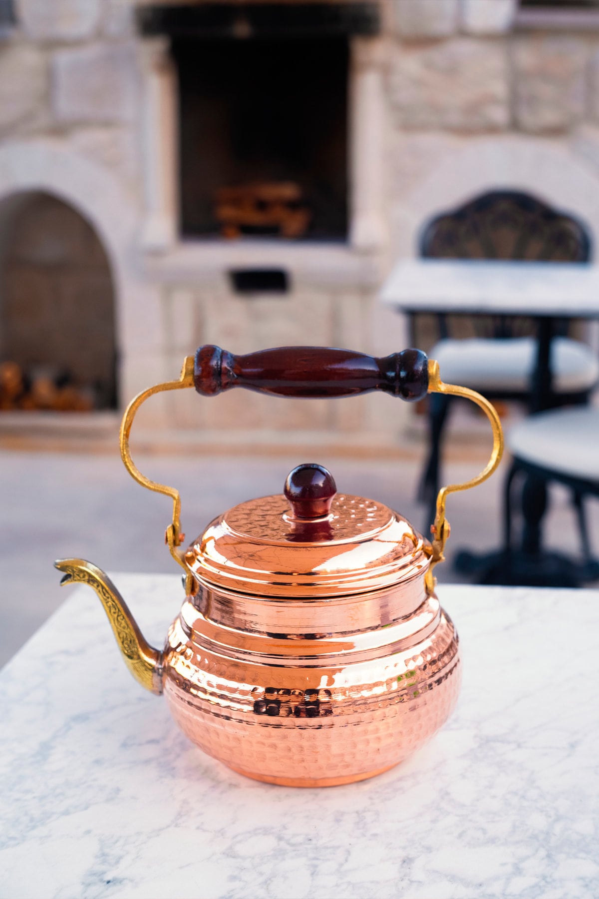 Copper Teapot, Italian Style Copper Tea Pot, Copper Tea Kettle, Vintage Tea Kettle, Copper Brass Kettle, Handmade Copper Kettle