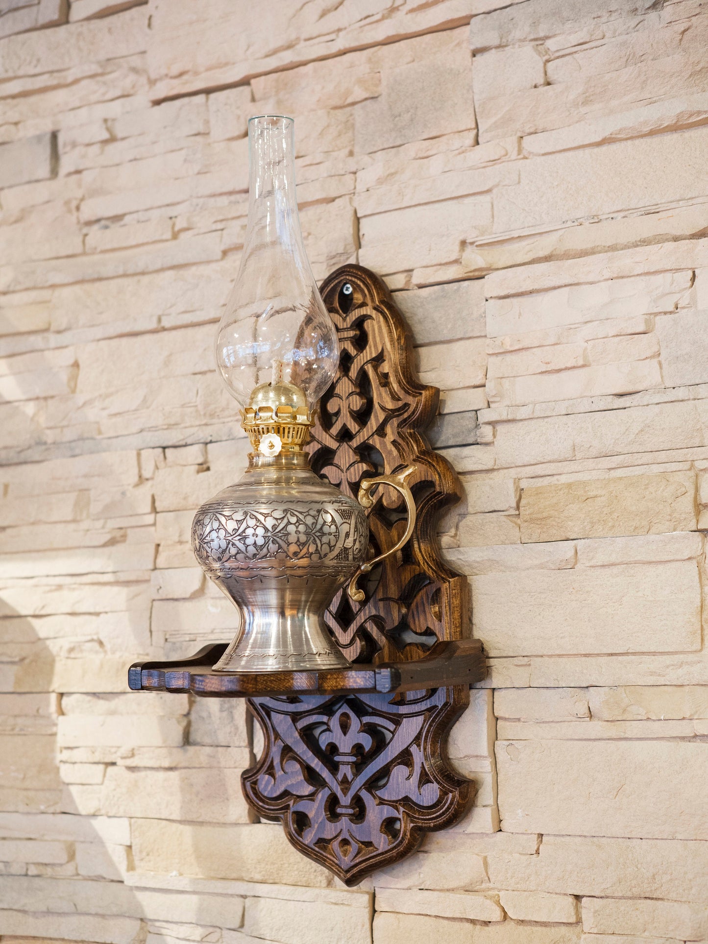 Copper Oil Lamp, Vintage Oil Lamp, Decorative Copper Oil Lamp, Copper Oil Lantern