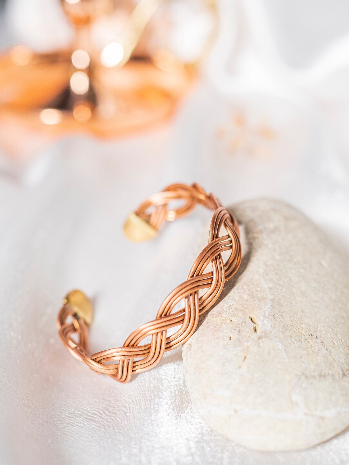 Handmade Copper Knitting Bracelet, Health Supporting Copper Bracelet