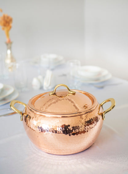 Copper Pot Set, Handmade Copper Cooking Pot Set, Modern Style Copper