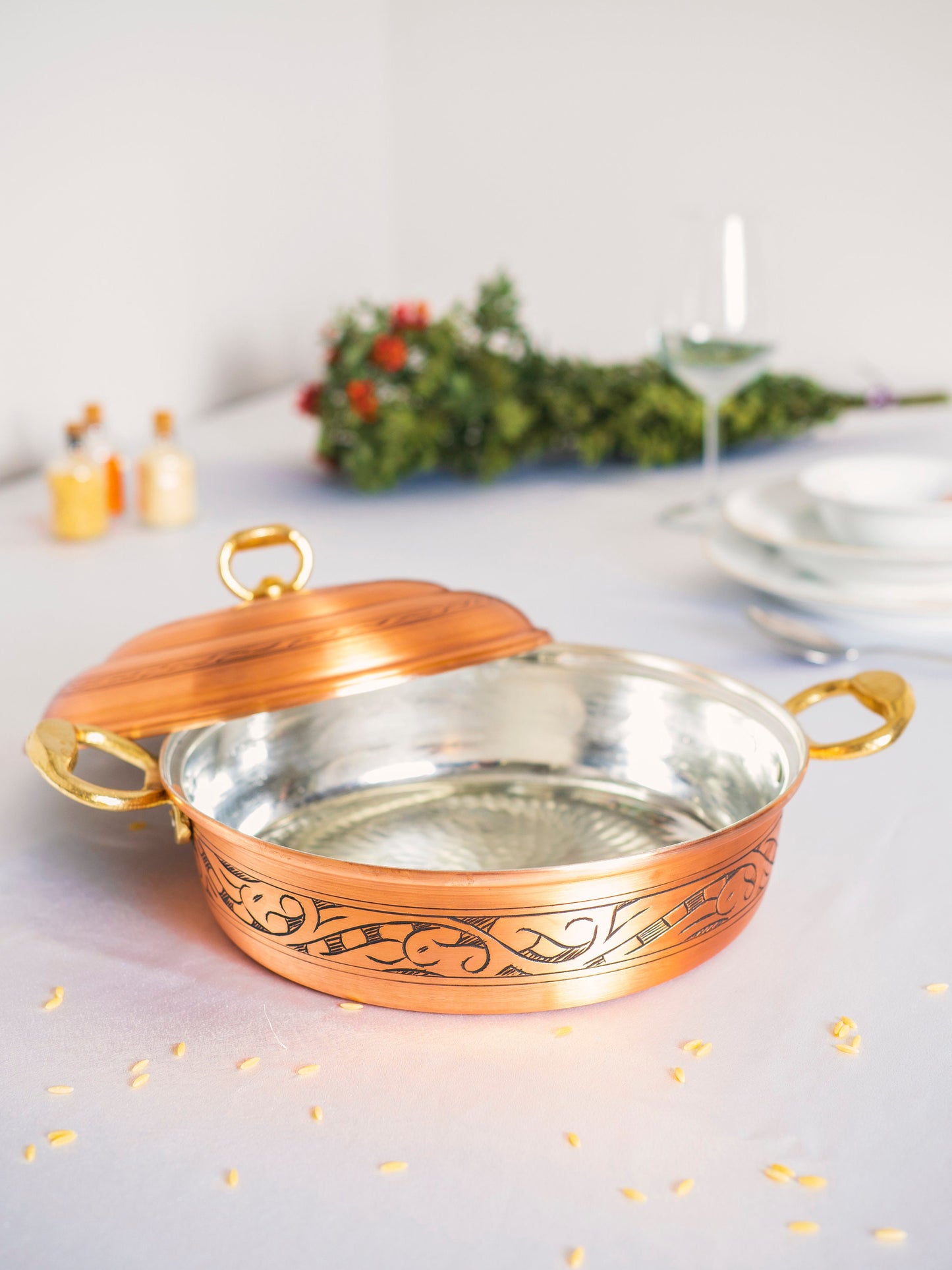 The Secret of Making Delicious and Healthy Meals with Handmade Engraved Copper Pots, 4Different Size Options, Gift For Mom, Gift for Grandma